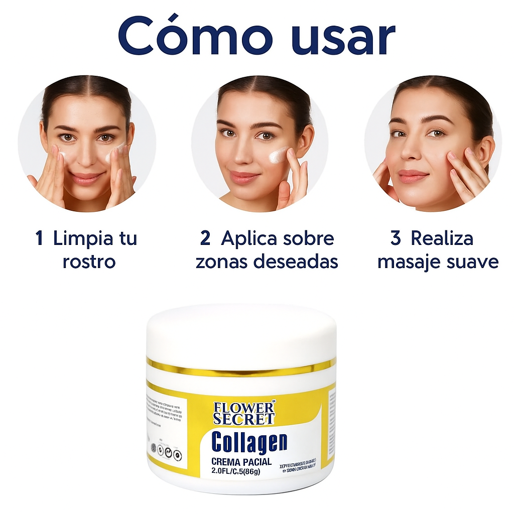 Crema Facial Colágeno Flower Secret®
