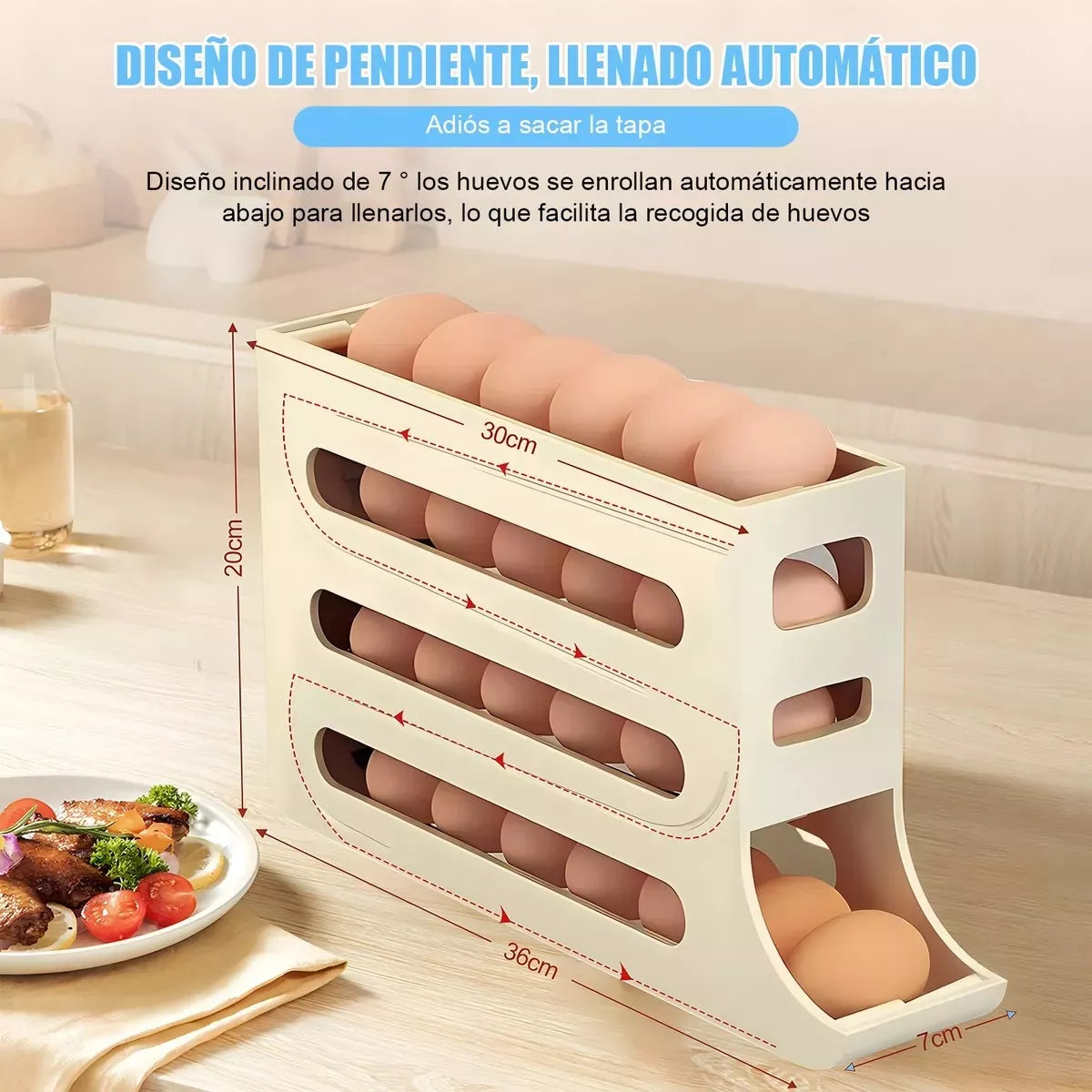 Dispensador Automático de Huevos 30 Unidades