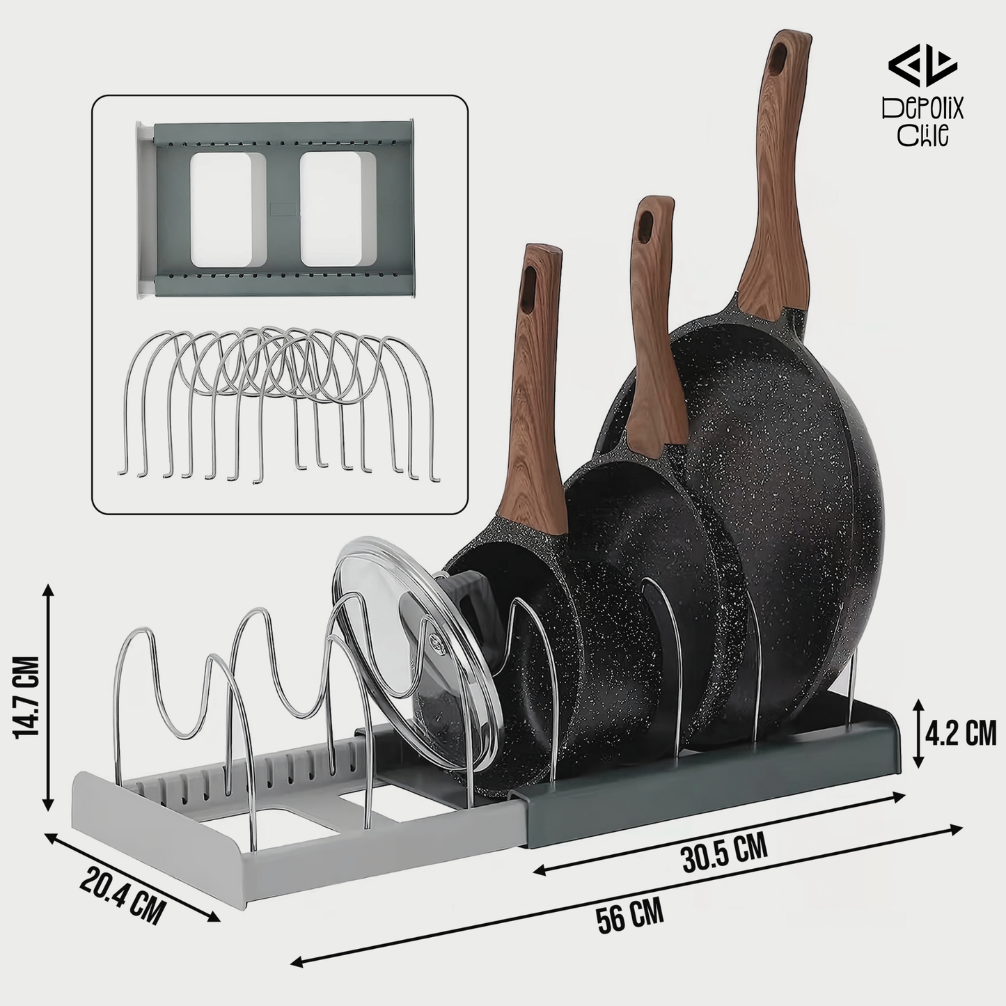 Organizador Extensible de Ollas y Sartenes