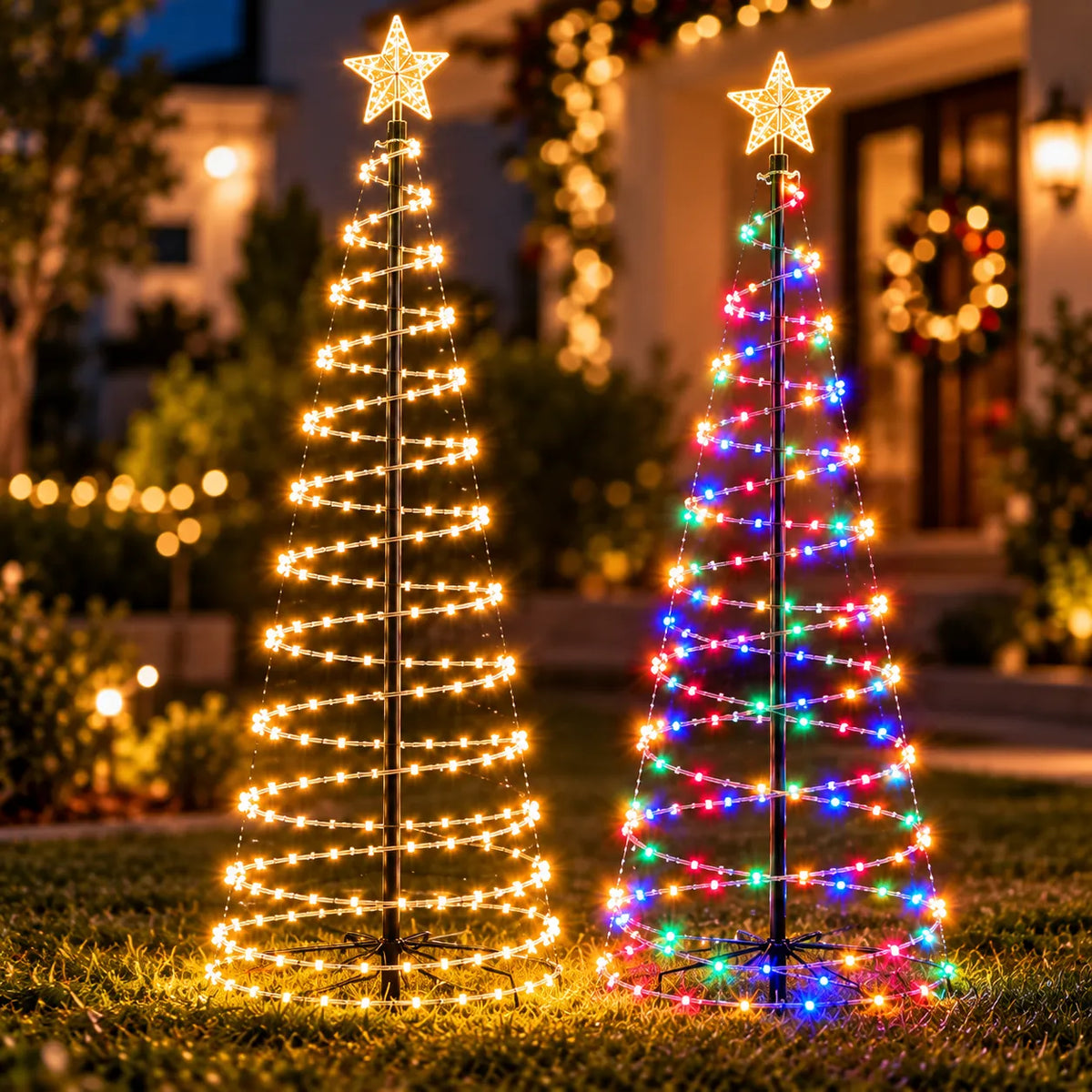 Arbol de Navidad Espiral con carga Solar
