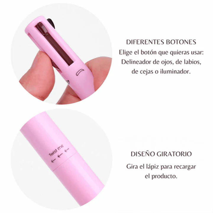 Lápiz de Maquillaje 4 en 1 - Coreano
