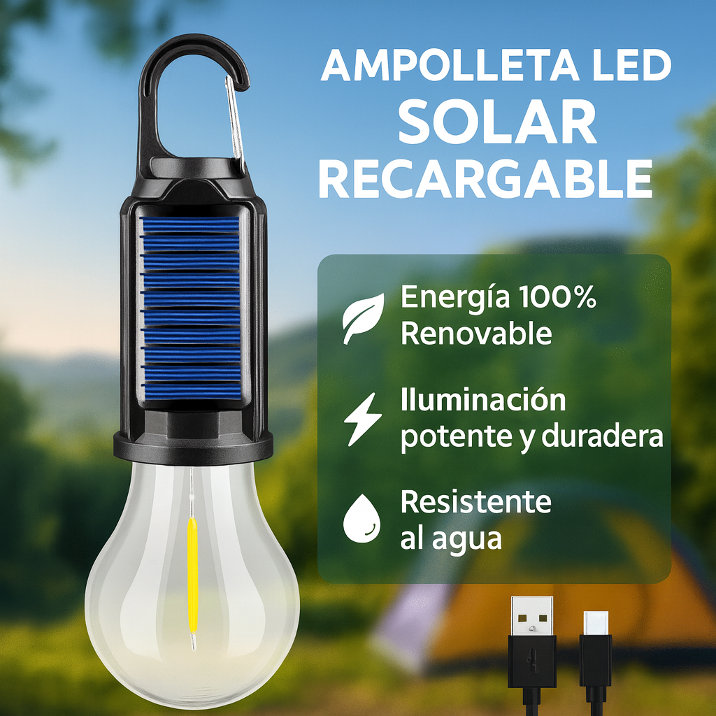 Ampolleta Led Solar Recargable