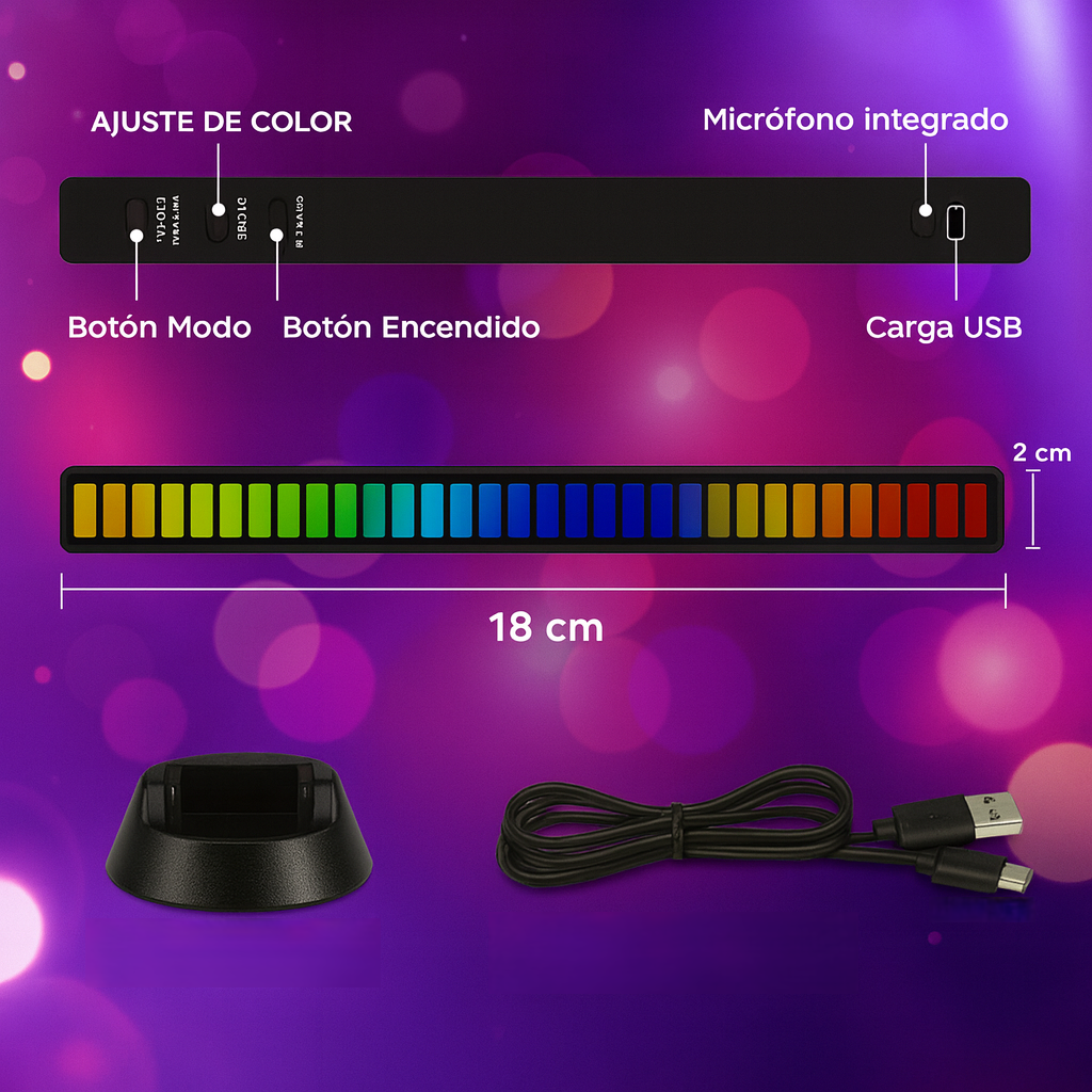 Barra Sonido Multicolor LumeBeat®