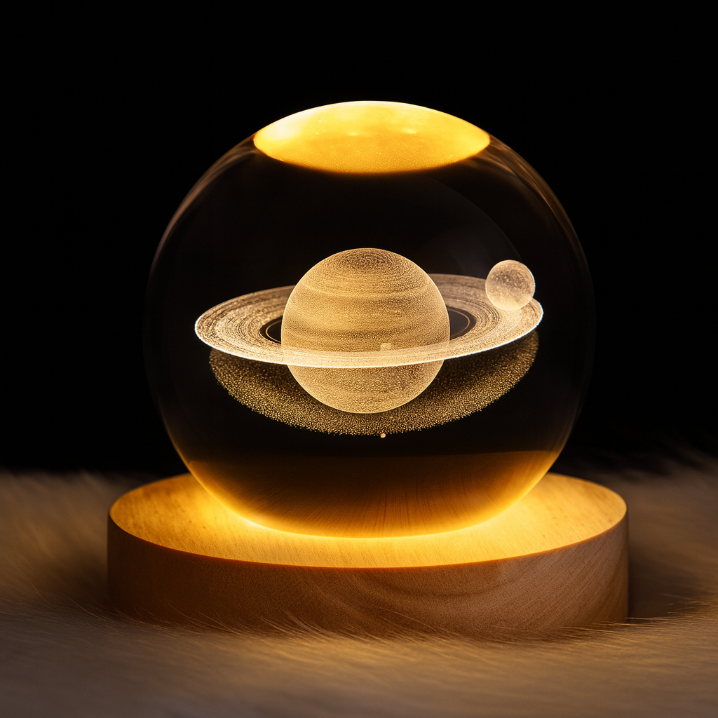 Lámpara 3D Esfera Cristal