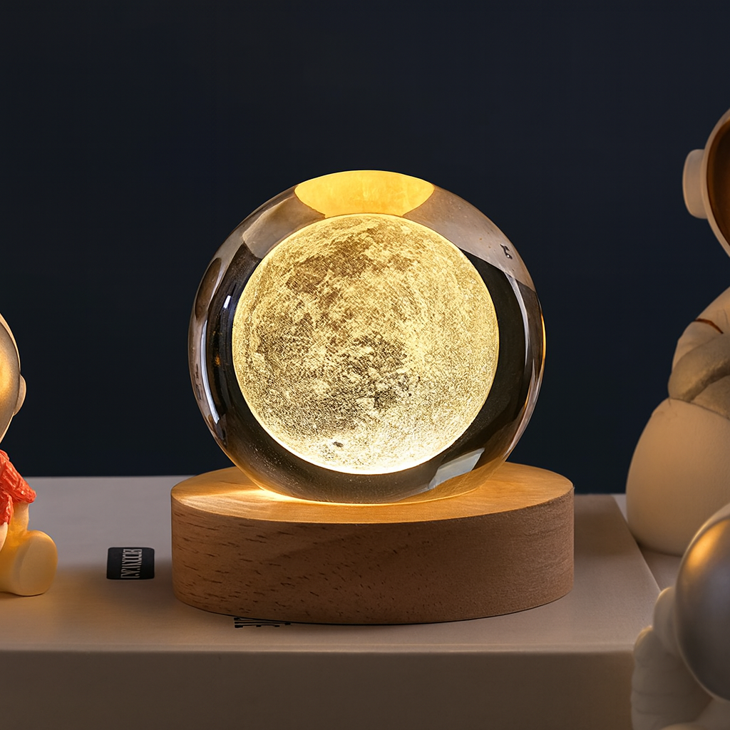 Lámpara 3D Esfera Cristal