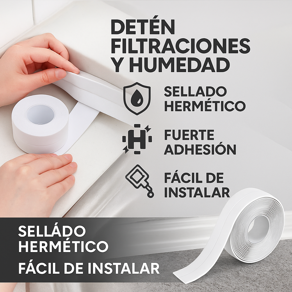 Cinta Adhesiva Impermeable 6 Metros