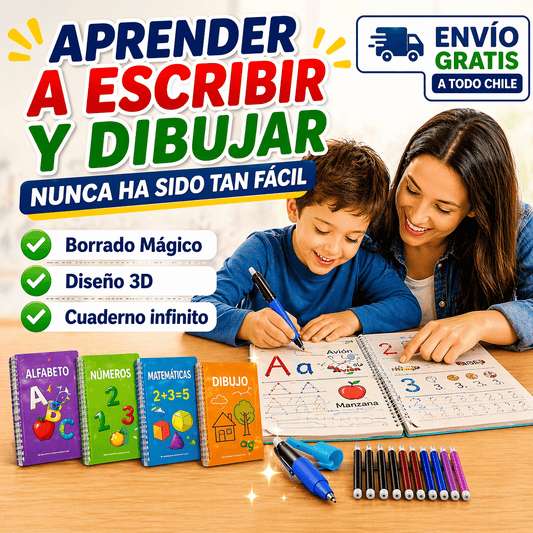 Set 4 Cuadernos Mágicos de Caligrafía