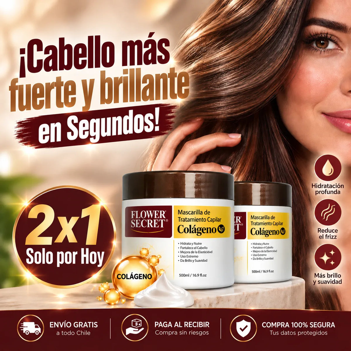Mascarilla Capilar Colágeno | Flower Secret® - Pack 2