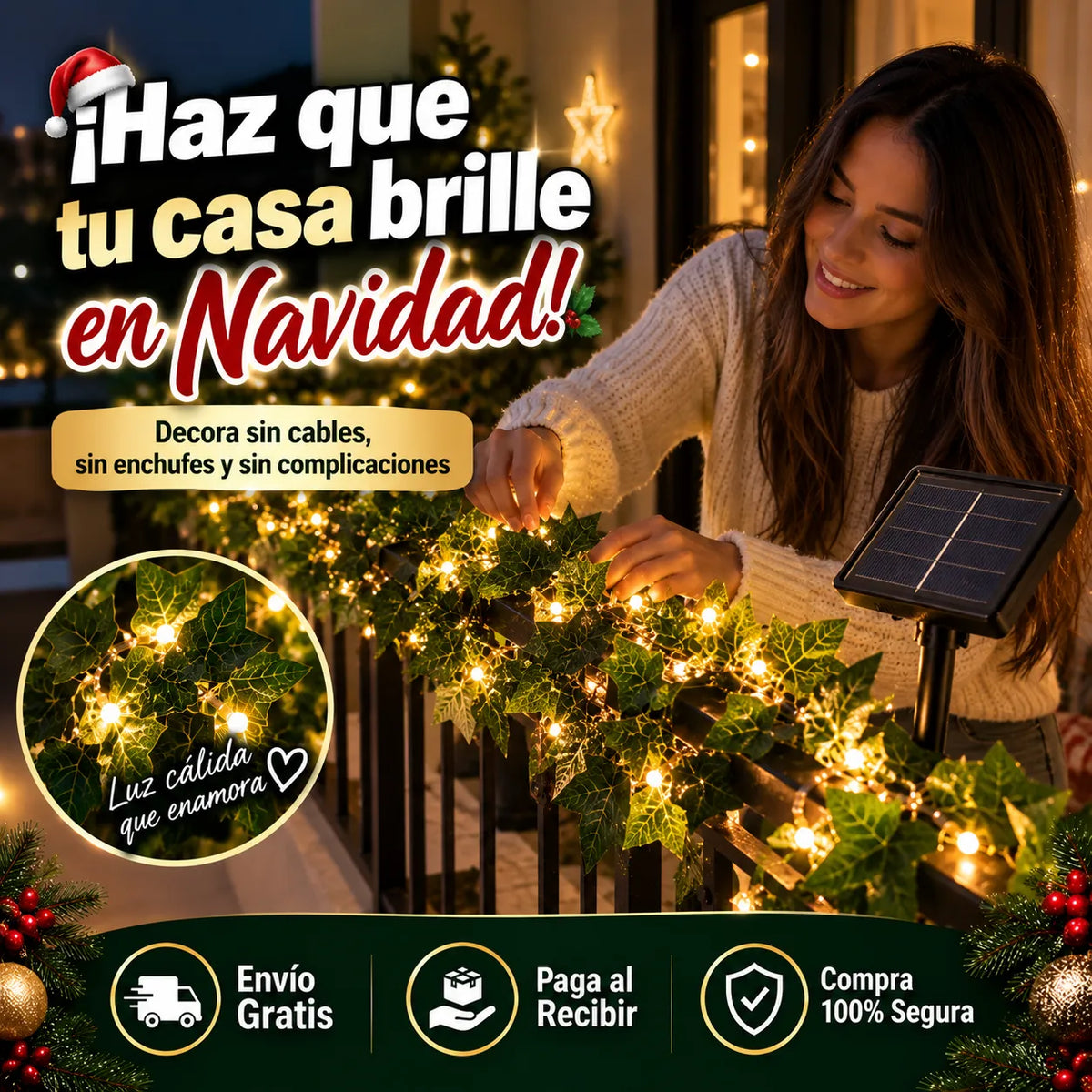 AuraLux® | Enredadera Decorativa Navideña