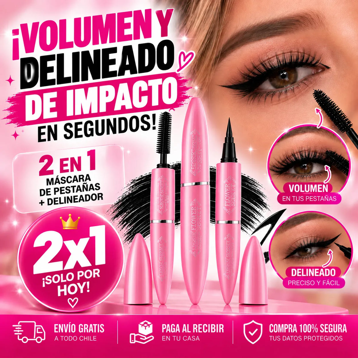 Máscara de Pestañas con Delineador | Flower Secret®
