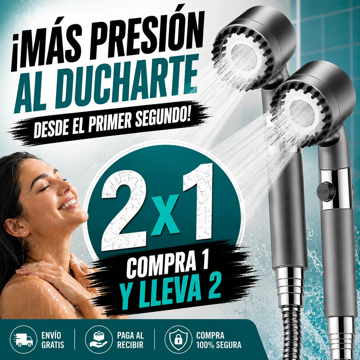 AquaPress® | Cabezal de Ducha Presión y Confort