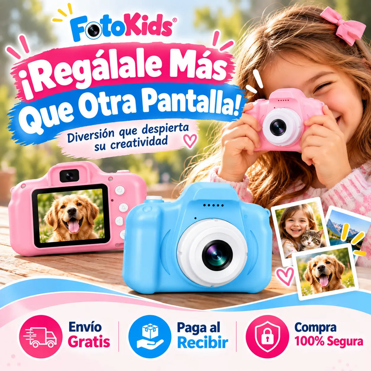 FotoKids® | Cámara Recargable Para Niños