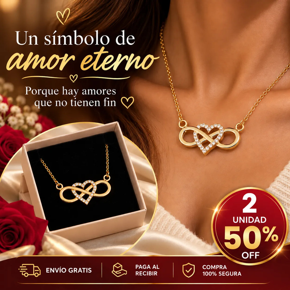Collar Corazon Infinito