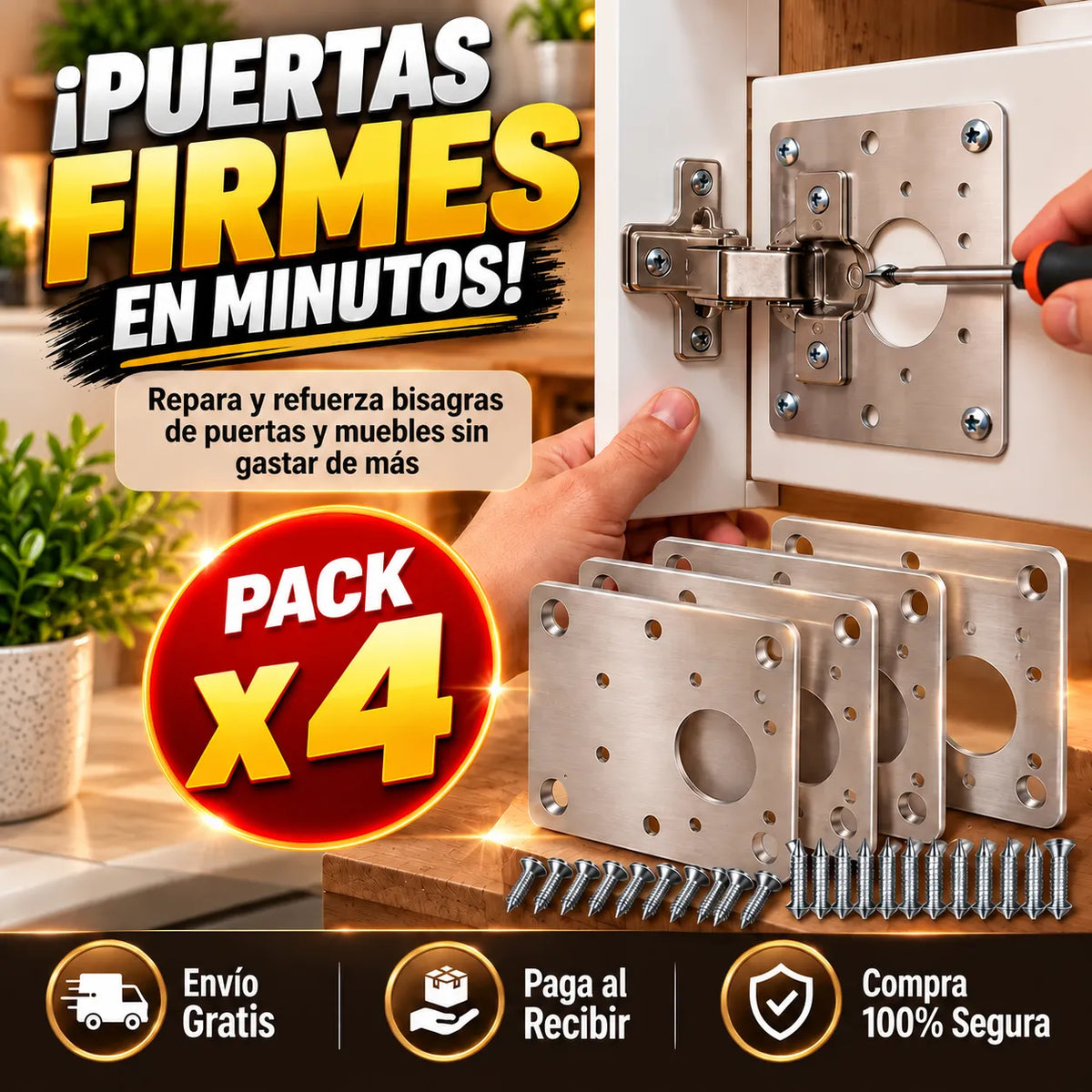 Reparador de Bisagra Premium - Pack x 4