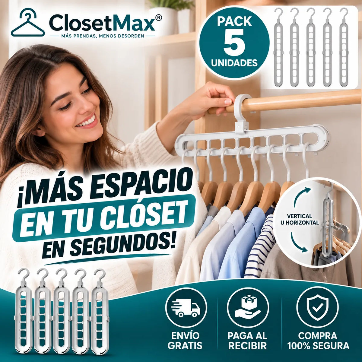 ClosetMax® | Más Prendas, Menos Desorden