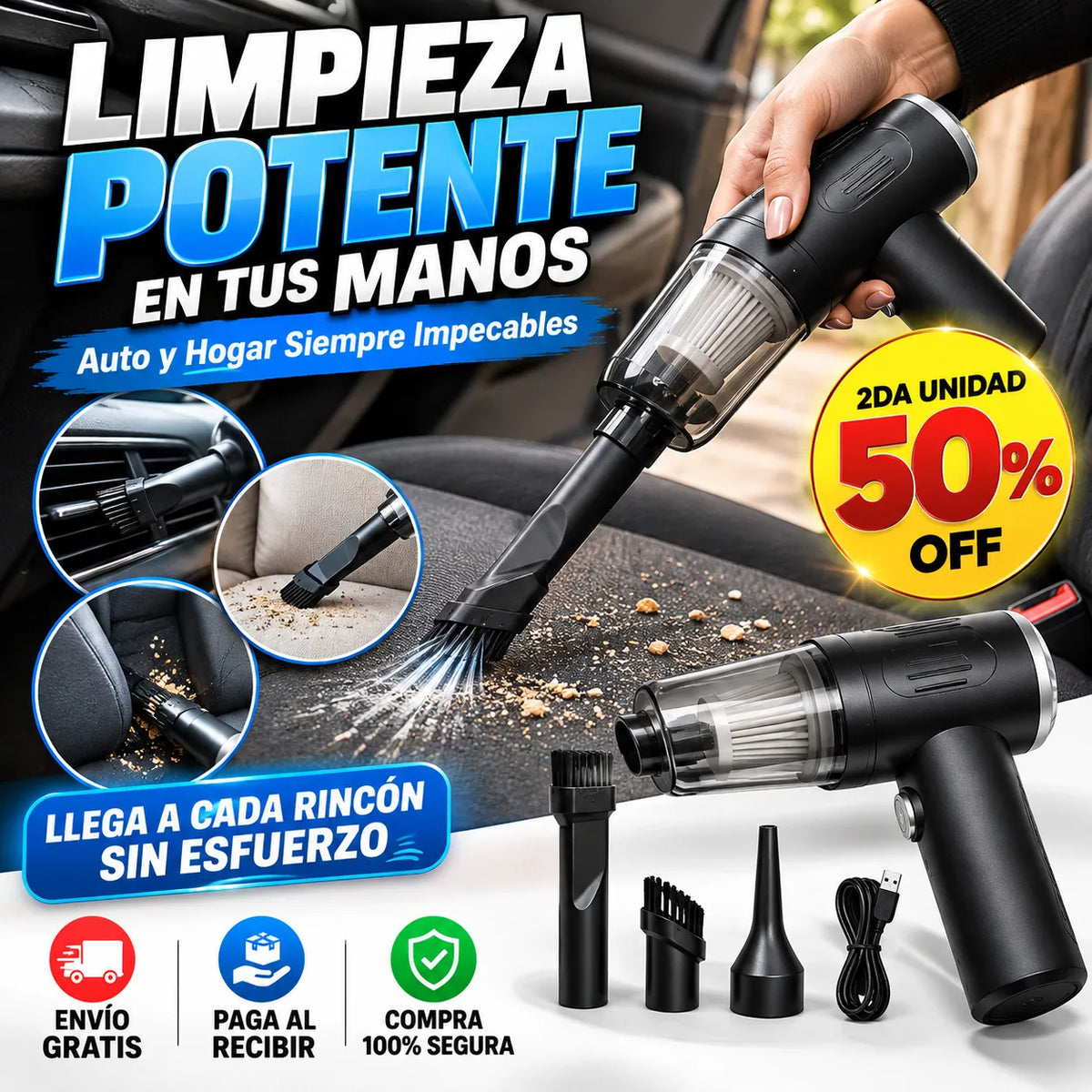 Aspiradora Portátil 3 en 1