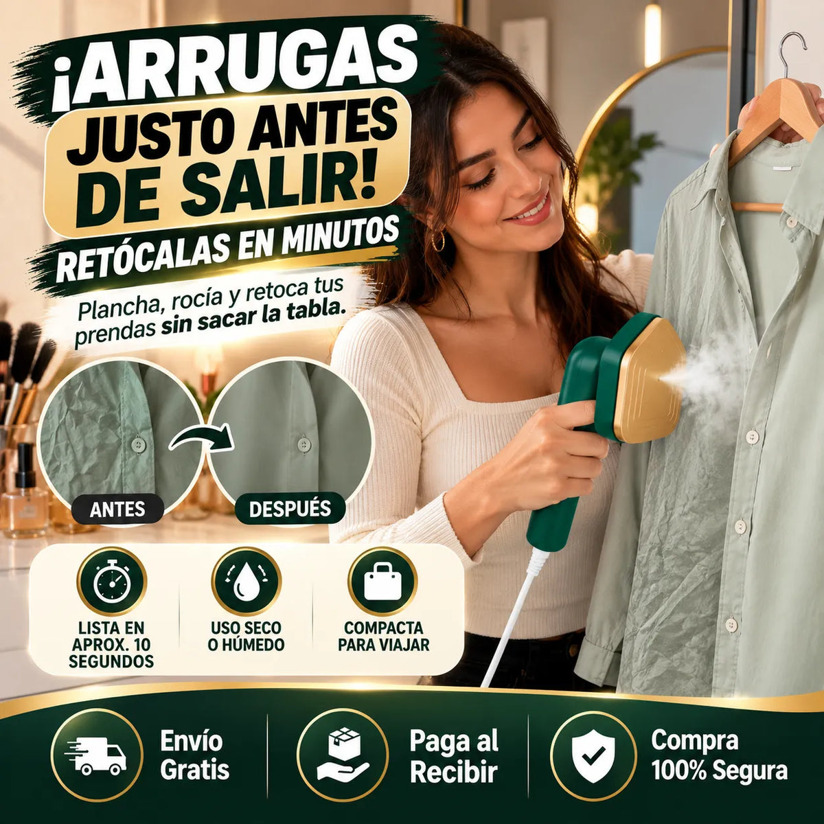 Plancha a Vapor Portátil