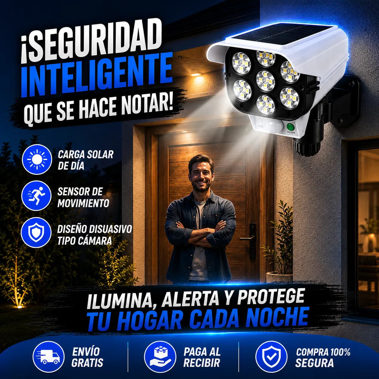 SolarGuard® | Foco Solar con Sensor