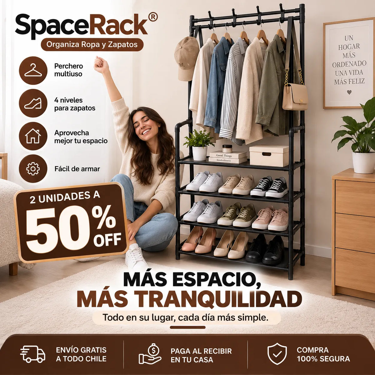SpaceRack® | Organiza Ropa y Zapatos