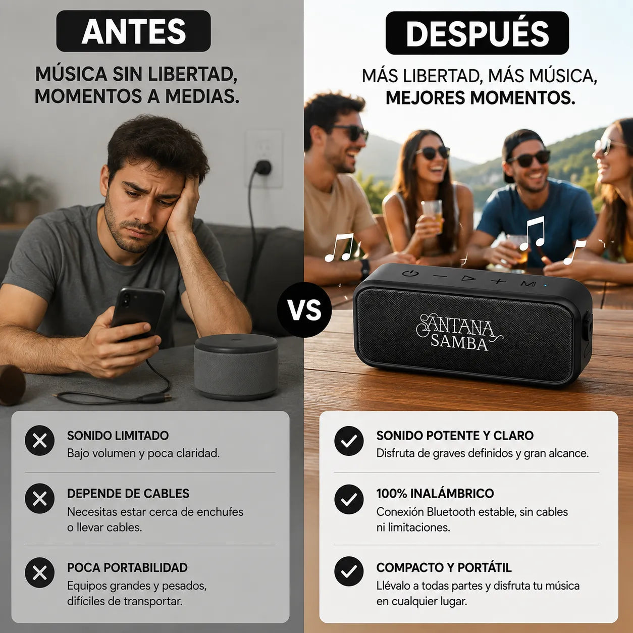 Parlante Santana Samba® | Música donde quieras
