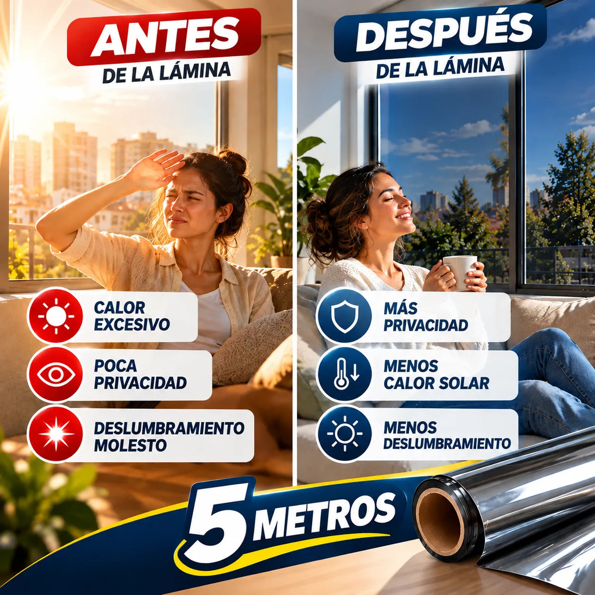 Lamina Espejo Polarizada 5 Metros