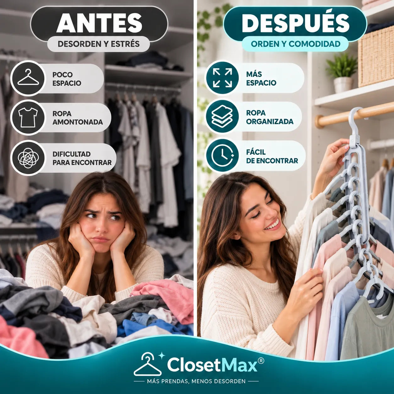 ClosetMax® | Más Prendas, Menos Desorden