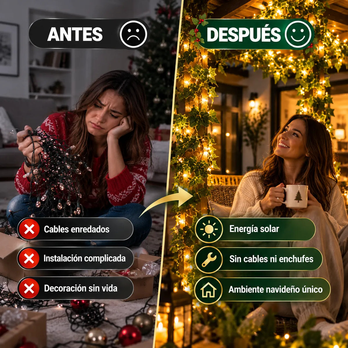 AuraLux® | Enredadera Decorativa Navideña