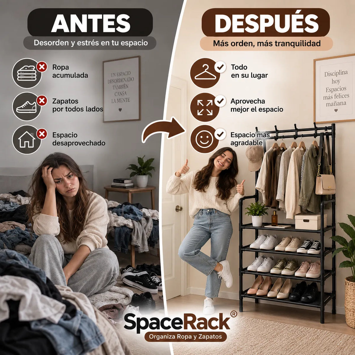 SpaceRack® | Organiza Ropa y Zapatos