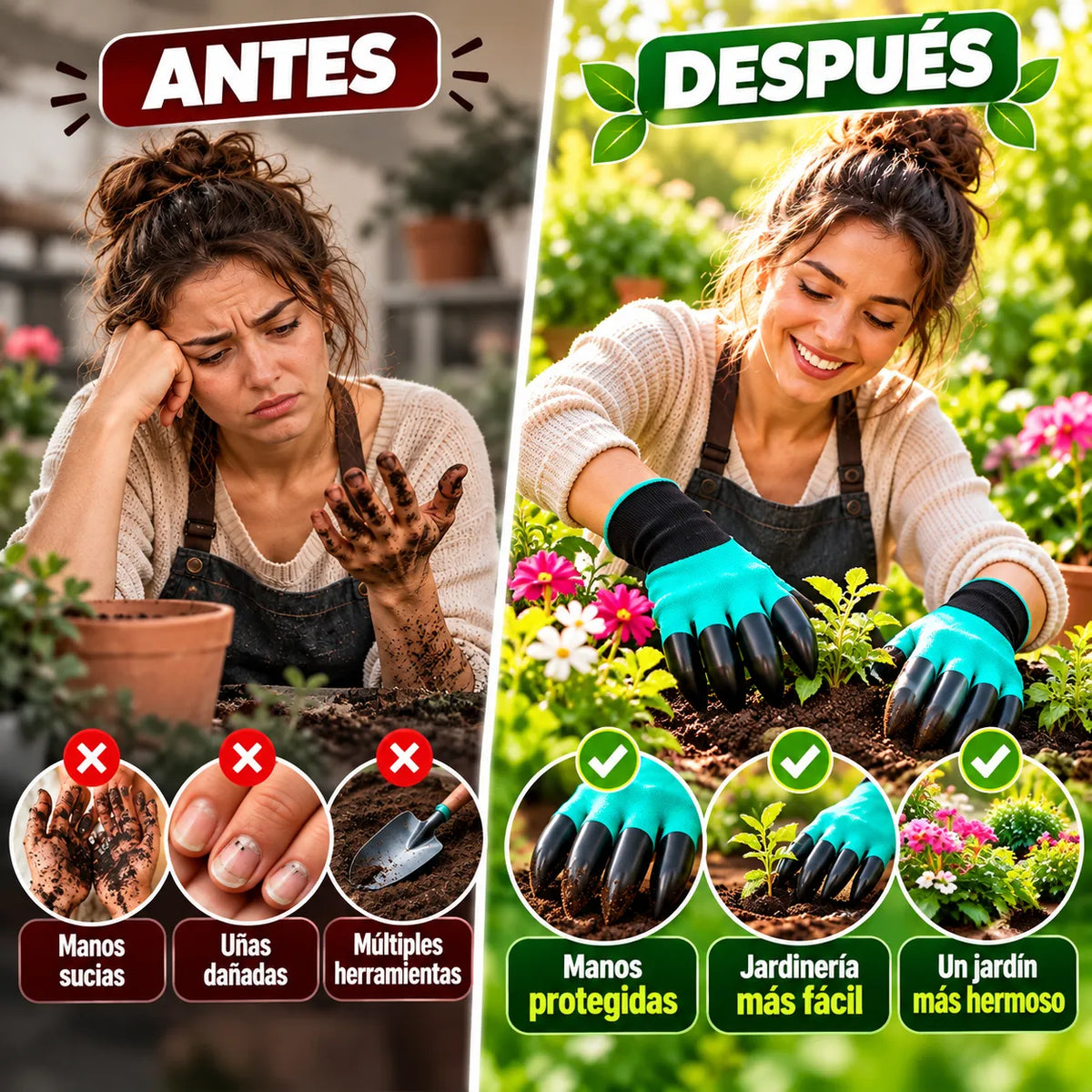 Guantes con Garra para jardinería