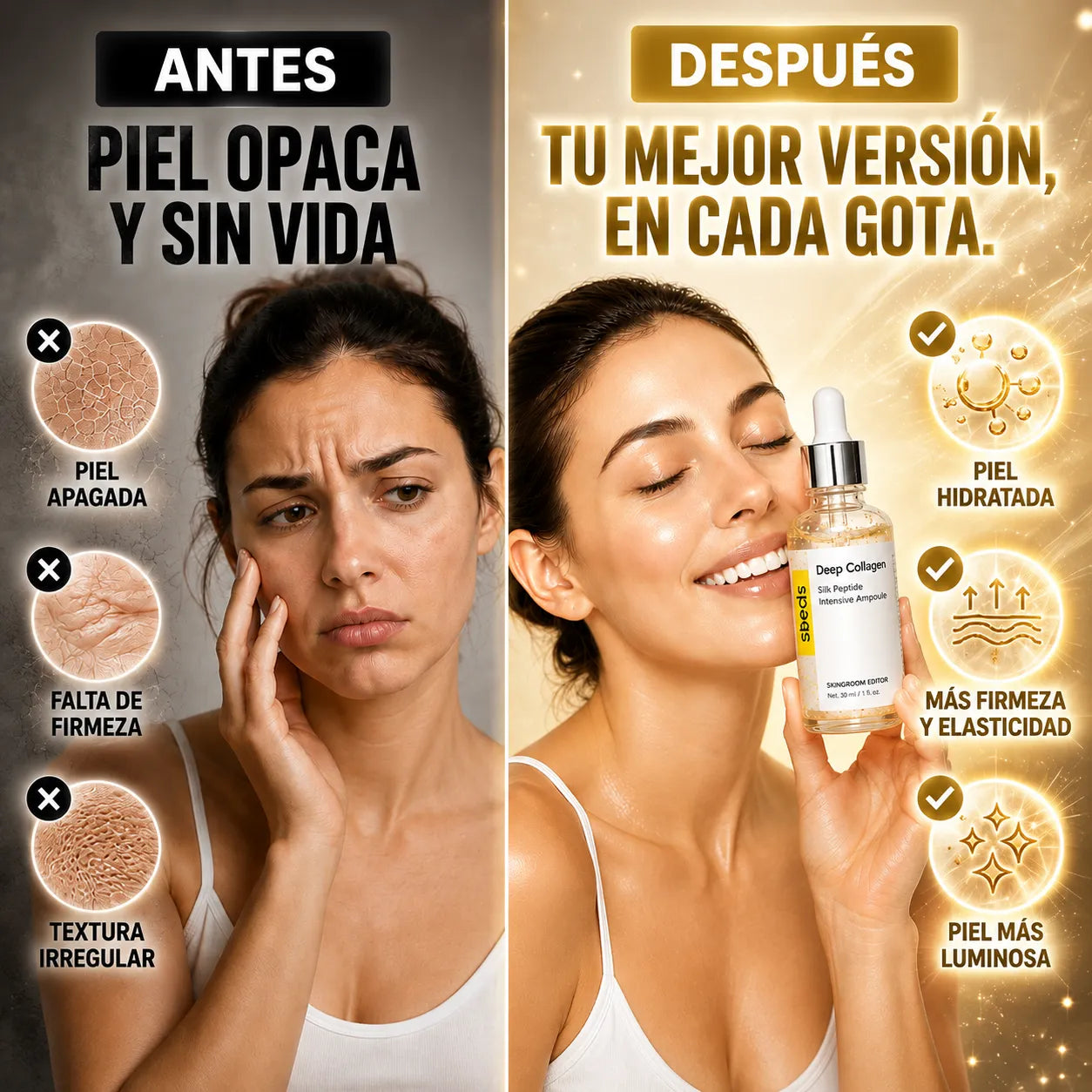 Serum Deep Collagen Peptidos de Seda