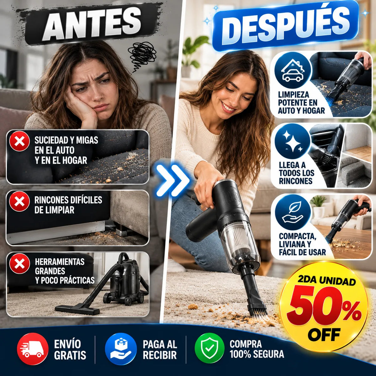 Aspiradora Portátil 3 en 1