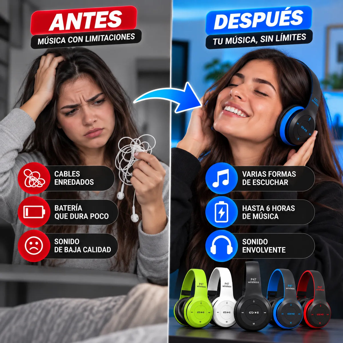 BeatGo® | Audifonos Bluetooth P47
