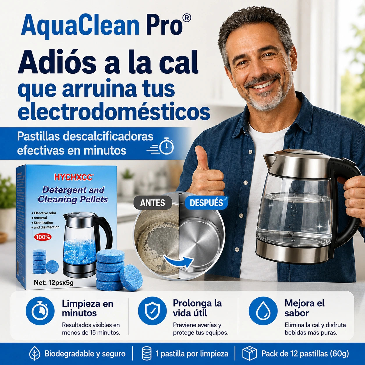 AquaClean Pro® | Elimina Sarro en Minutos