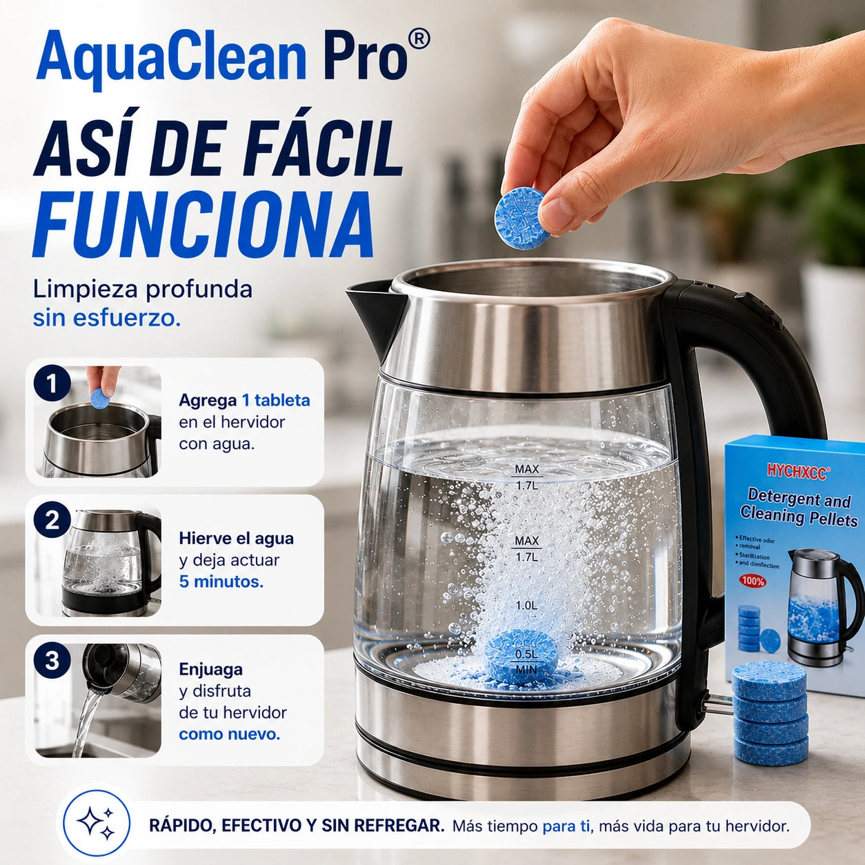 AquaClean Pro® | Elimina Sarro en Minutos