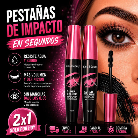 Mascara de Pestaña Kiss Beauty® | Super Volumen