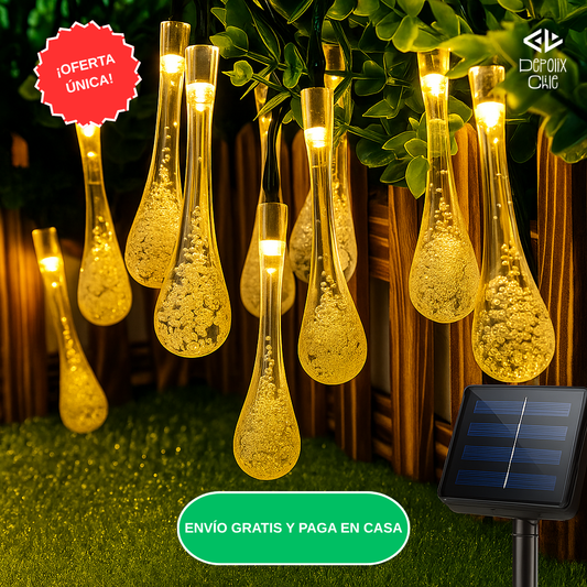 Guirnalda Solar Led Gotas de Agua