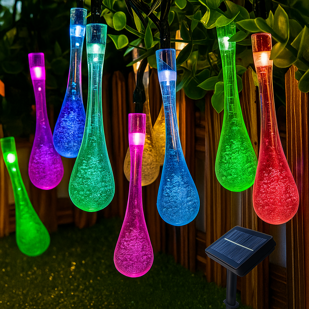 Guirnalda Solar Led Gotas de Agua