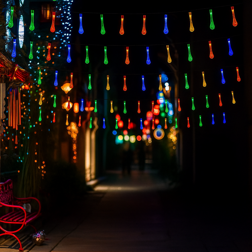 Guirnalda Solar Led Gotas de Agua