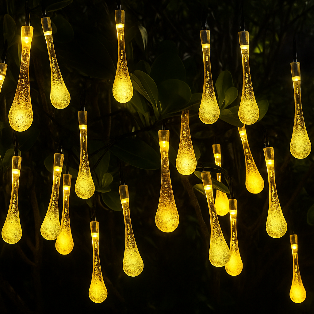 Guirnalda Solar Led Gotas de Agua