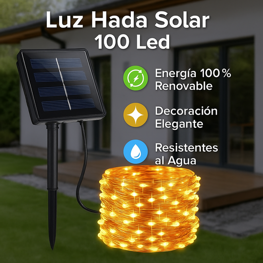 Luz Hada Solar 100 Led