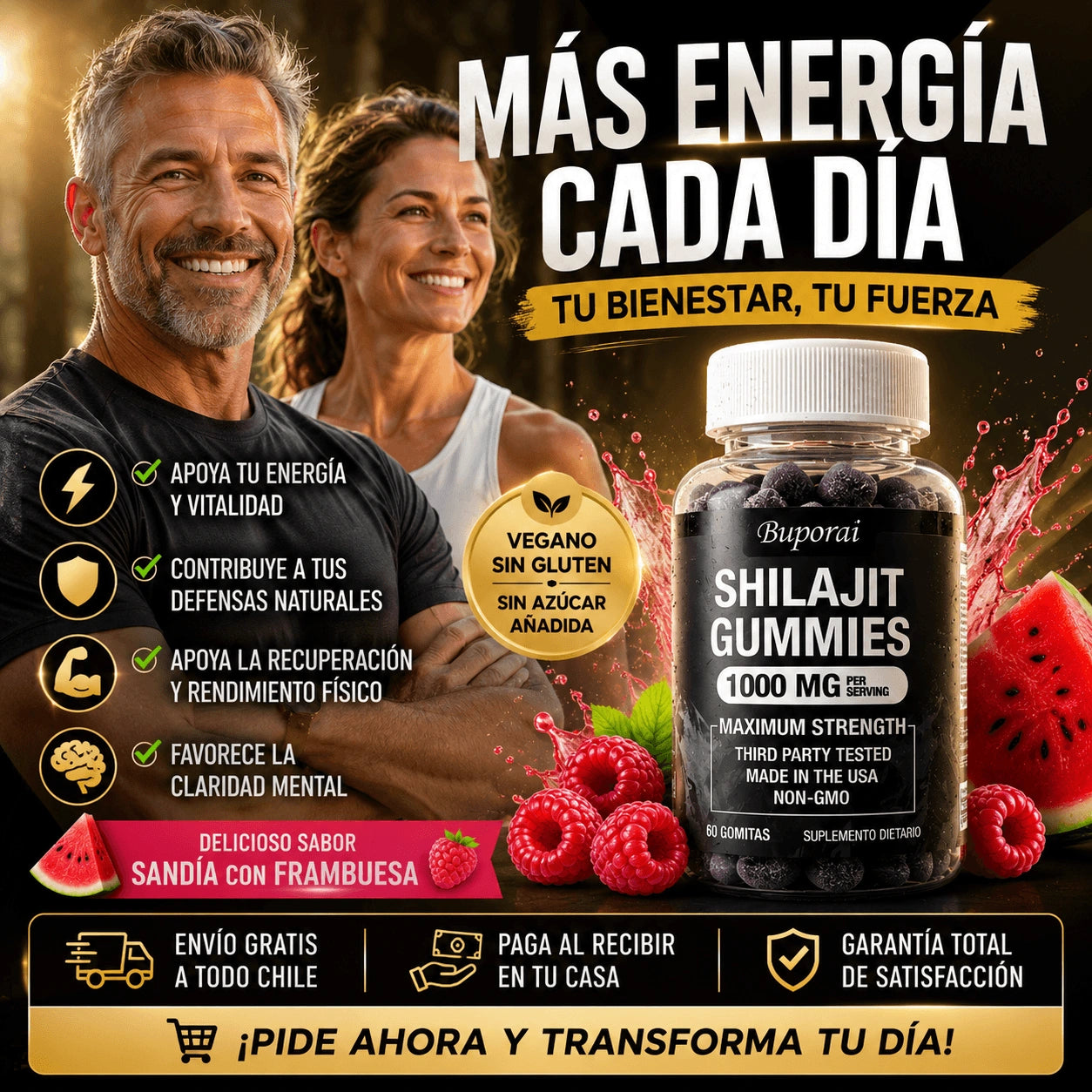 Shilajit Gomitas | Energía que Dura todo el Dia