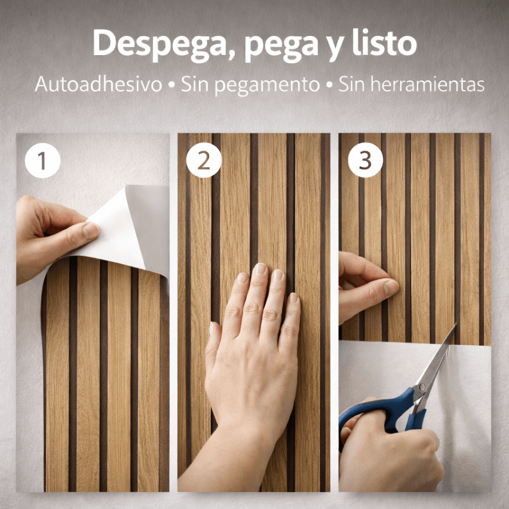 Papel Mural 3D Madera - 10 Metros