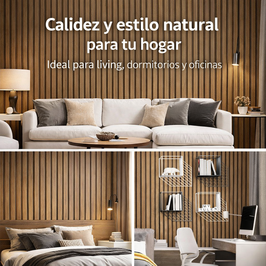 Papel Mural 3D Madera - 10 Metros