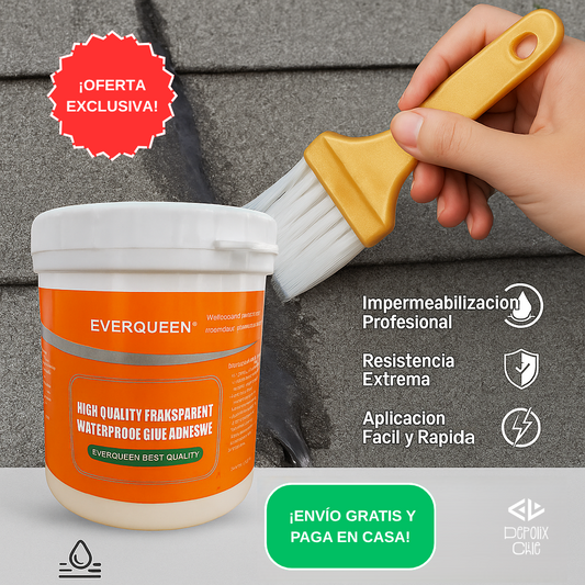 Adhesivo Transparente Impermeable + Brocha