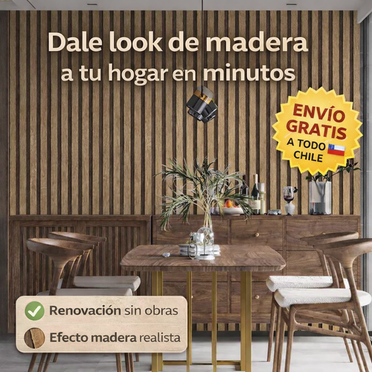 Papel Mural 3D Madera - 10 Metros