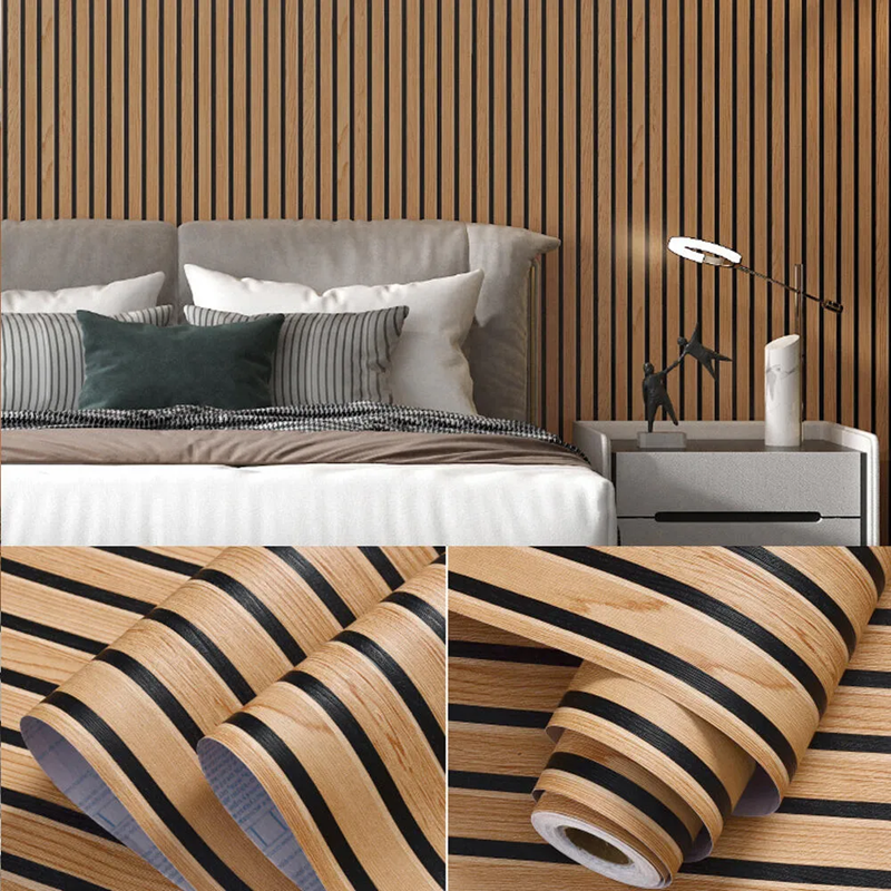 Papel Mural 3D Madera - 10 Metros