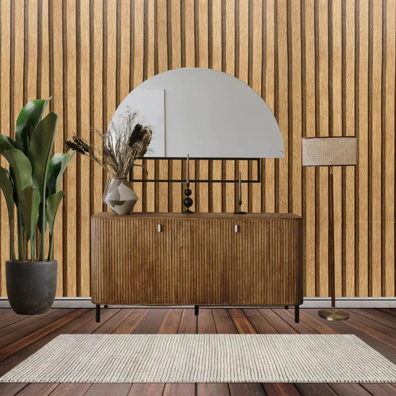 Papel Mural 3D Madera - 10 Metros