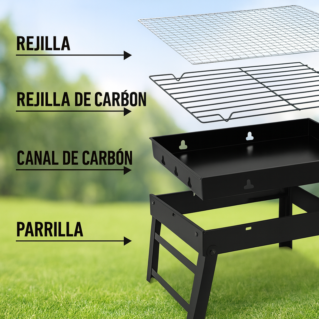 Parrilla a Carbón Portátil