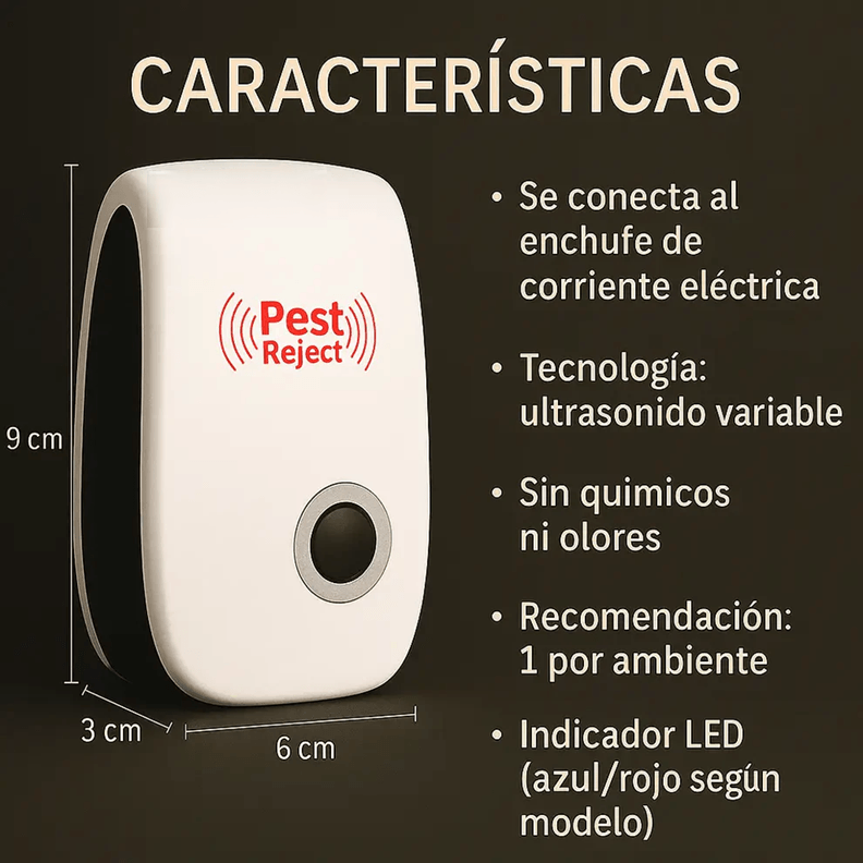 PestReject - Repelente Ultrasónico para Plagas