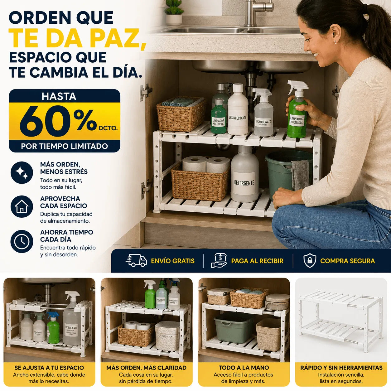 Organizador RackPro® |  Más Espacio, Menos Desorden